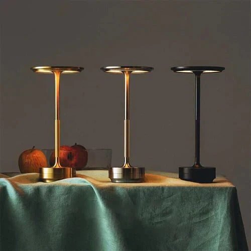Wireless USB Rechargeable Design Table Lamp - GlowBeam-Gold-State of Style