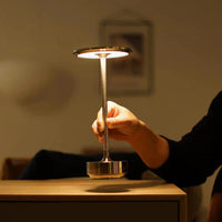 Wireless USB Rechargeable Design Table Lamp - GlowBeam-Gold-State of Style