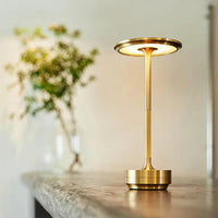 Wireless USB Rechargeable Design Table Lamp - GlowBeam-Gold-State of Style