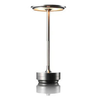 Wireless USB Rechargeable Design Table Lamp - GlowBeam-Silver-State of Style