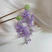 Wisteria Tassel Earrings with Forest Theme - Aurelia-State of Style