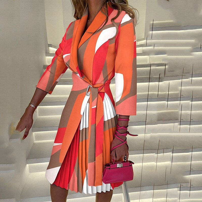 Trendy women's blazer dress – Aurelia in autumn style
