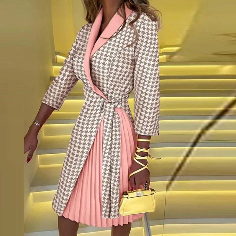 Trendy women's blazer dress – Aurelia in autumn style