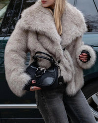 Women's Faux Fur Jacket - Olivia-XS-State of Style