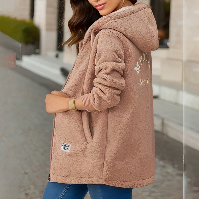 Women's Fleece Hoodie - Luna-Khaki-M-State of Style