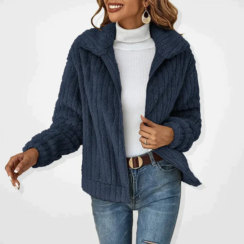 Women's Fleece Vest - Ember-Navy Blue-S-State of Style