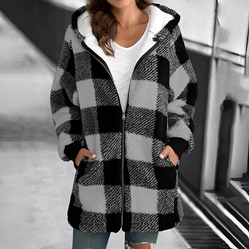 Women's Hooded Jacket - Camila-Grey-S-State of Style