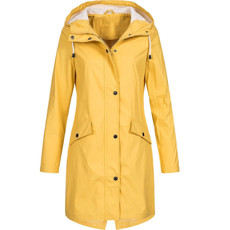 Women's Hooded Raincoat – Aurora-Yellow-XS-State of Style