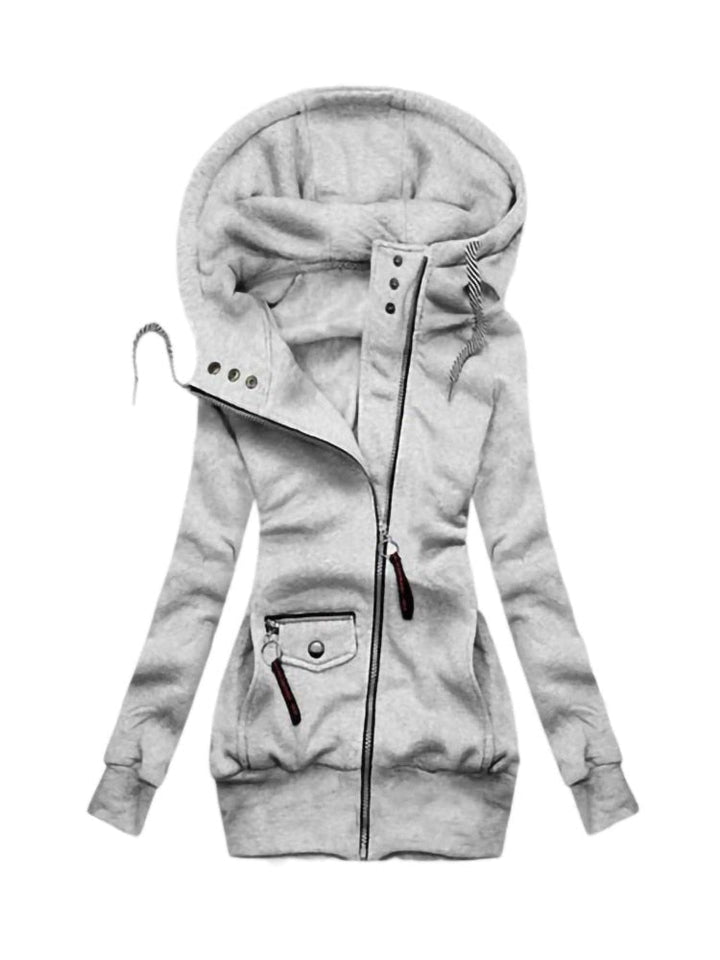Women's Long Hoodie | Comfortable and Stylish-Light Gray-S-State of Style