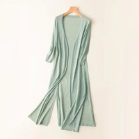 Women's Long Sleeve Cardigan - Elda-Green-S-State of Style