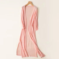 Women's Long Sleeve Cardigan - Elda-Pink-S-State of Style