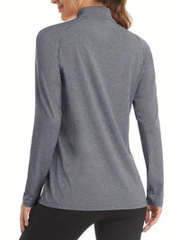Women's Long Sleeve Sports Shirt - Nadira-Black-S-State of Style