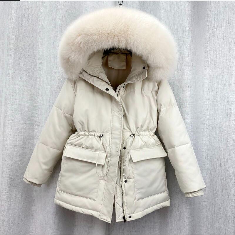 Womens Parka | Stylish & Comfortable Winter Coat-Beige-M-State of Style