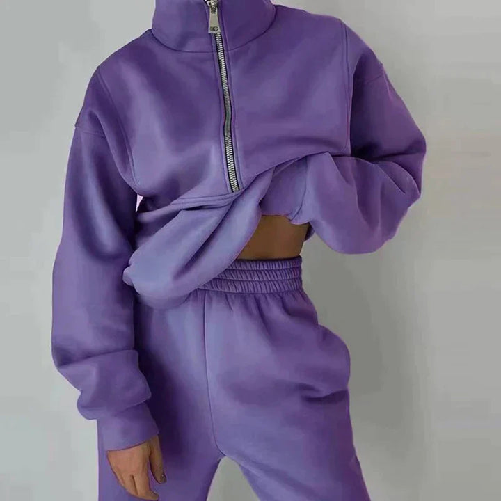 Women’s Tracksuit 2-Piece Set - Livia-Purple-S-State of Style