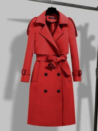 Women's Trench Coat | Stylish and Versatile-Red-M-State of Style
