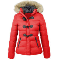 Women's Winter Jacket | Warm with Collar-Red-S-State of Style