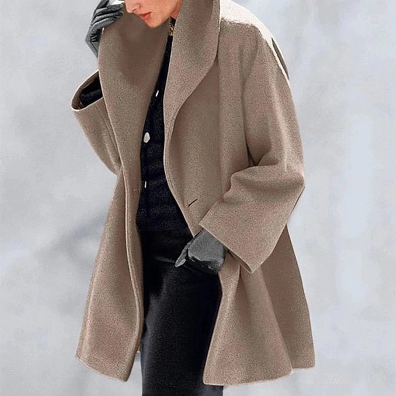 Women's Wool Jacket | Elegant & Warm-Light Brown-S-State of Style