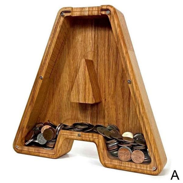 Wooden Alphabet Savings Box - LetterSaver-A-State of Style