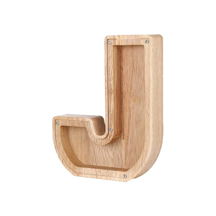 Wooden Alphabet Savings Box - LetterSaver-J-State of Style