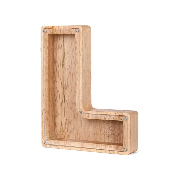 Wooden Alphabet Savings Box - LetterSaver-L-State of Style