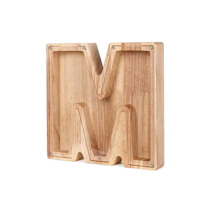Wooden Alphabet Savings Box - LetterSaver-M-State of Style