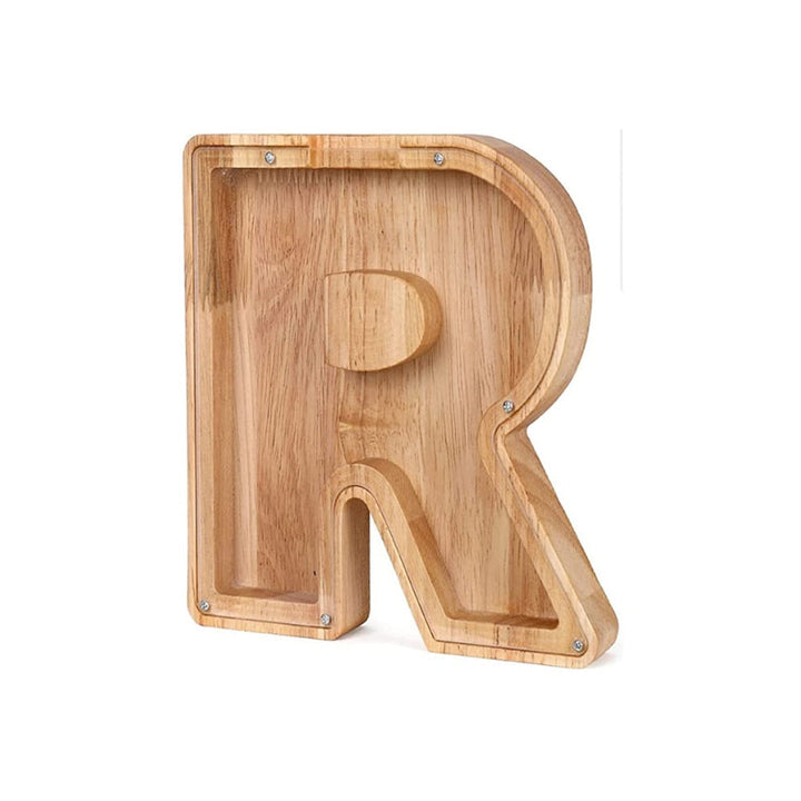 Wooden Alphabet Savings Box - LetterSaver-R-State of Style