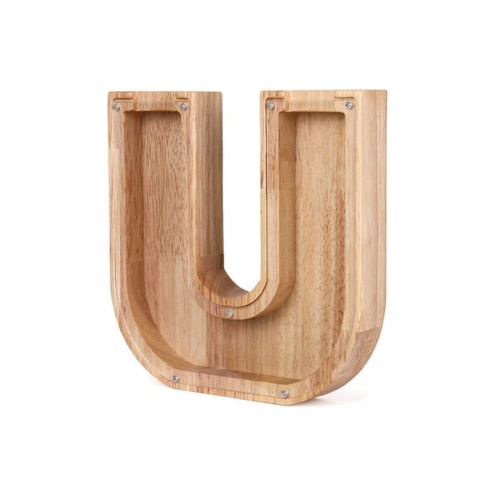 Wooden Alphabet Savings Box - LetterSaver-U-State of Style