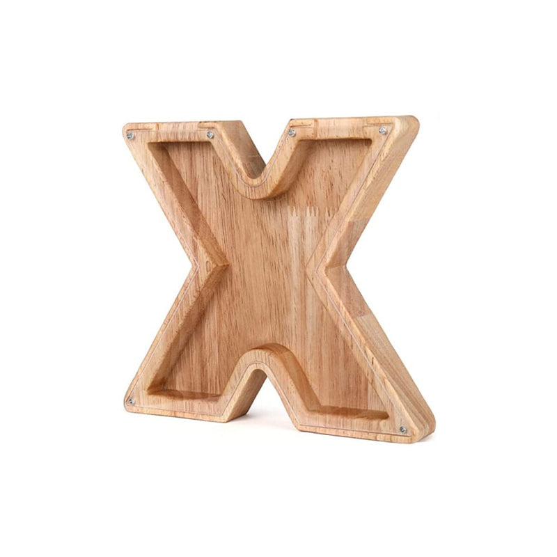 Wooden Alphabet Savings Box - LetterSaver-X-State of Style