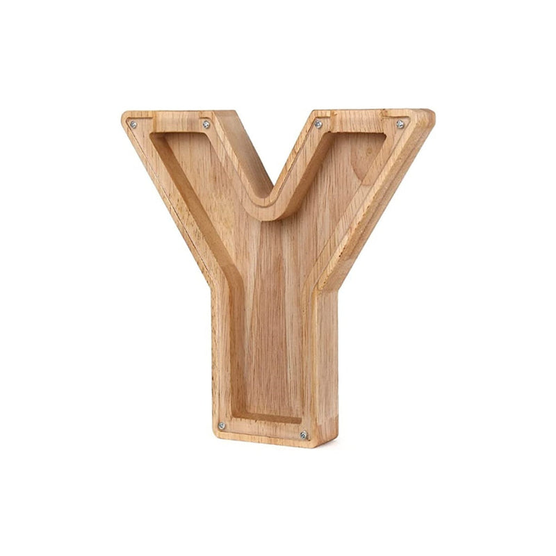 Wooden Alphabet Savings Box - LetterSaver-Y-State of Style