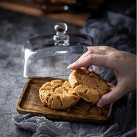 Wooden and Glass Butter Dish - ButterElegance-Acacia-State of Style