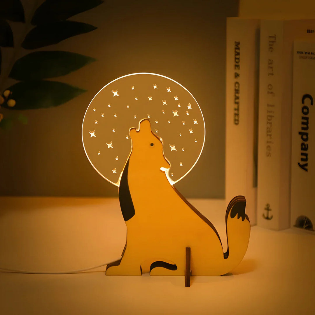 Wooden Animal Table Lamp - WildGlow-Sirius-State of Style