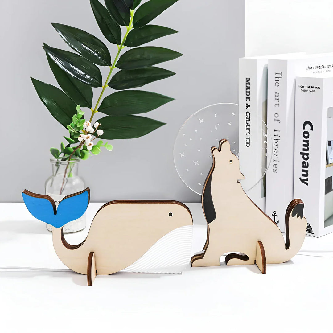 Wooden Animal Table Lamp - WildGlow-Toucans-State of Style