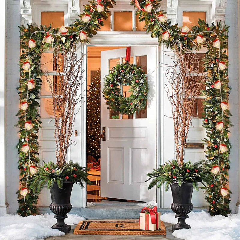 Wooden Christmas Houses With LED Lighting - GlowHouse-Red-State of Style
