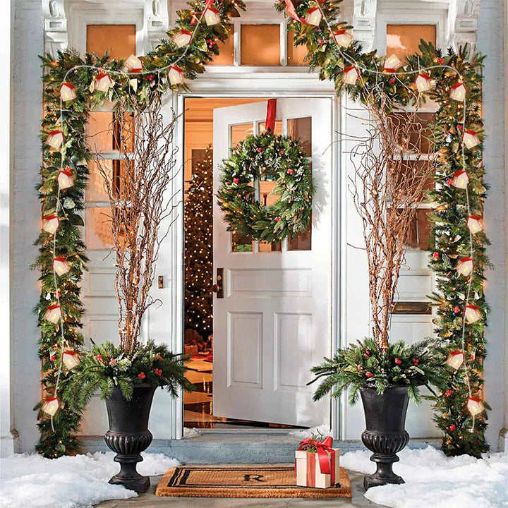 Wooden Christmas Houses With LED Lighting - GlowHouse-Red-State of Style