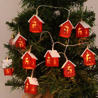 Wooden Christmas Houses With LED Lighting - GlowHouse-Red-State of Style