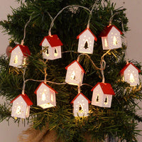 Wooden Christmas Houses With LED Lighting - GlowHouse-Red-State of Style