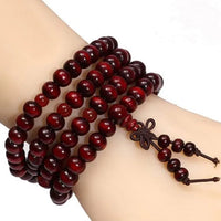 Wooden Meditation Prayer Beads Bracelet | Natural Wooden Jewellery-BLACK-State of Style