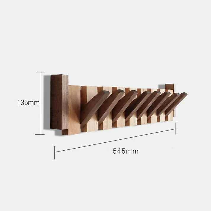 Wooden Piano Coat Rack - HarmonyCoat-4 hooks-Walnut and Beech Wood-State of Style