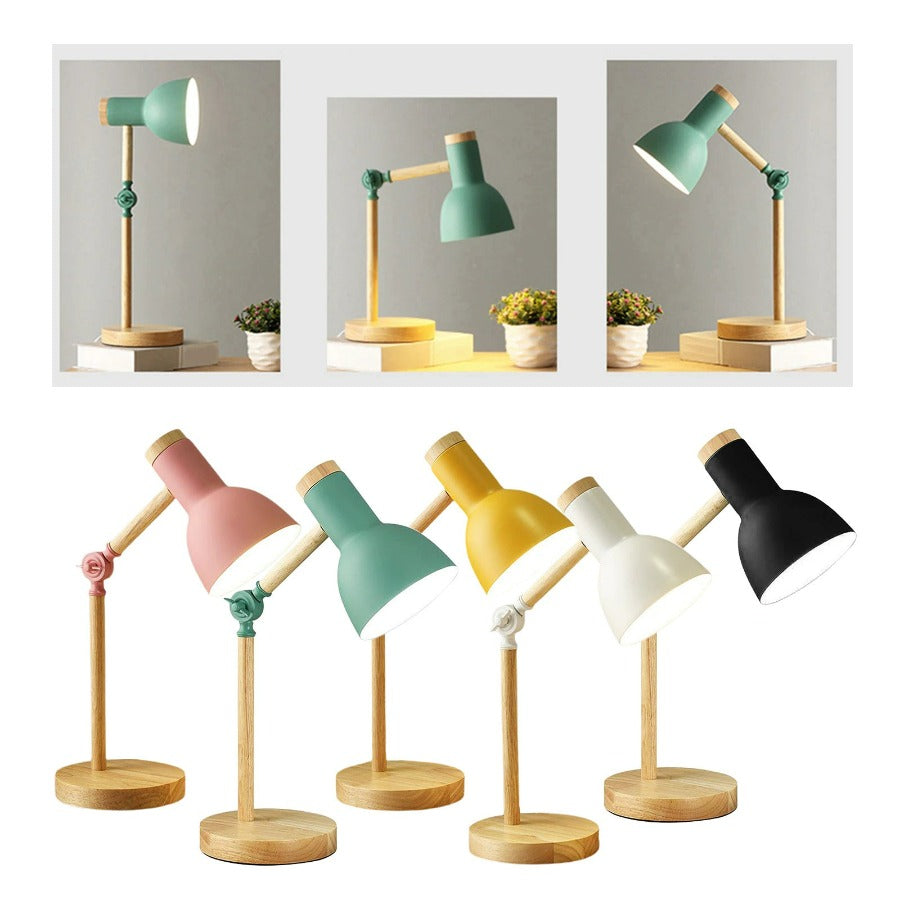 Wooden Scandinavian Table Lamp - LumiNord-Black-State of Style