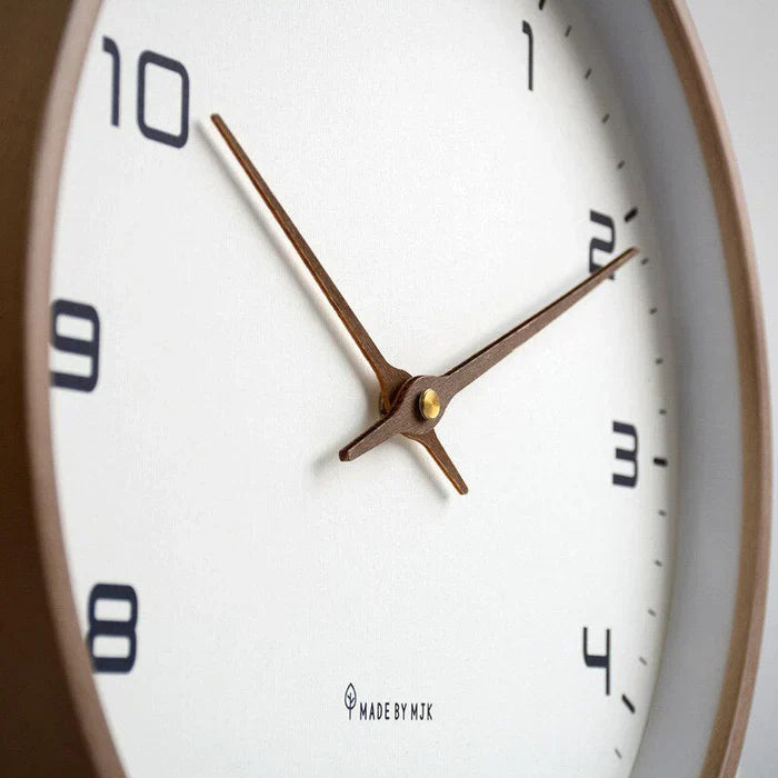 Wooden Wall Clock - NordicTimber-Brown-25x25xm-State of Style