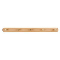 Wooden Wall Coat Rack with Brass Hooks - LignaHook-5 Hooks (56cm)-Beech wood-State of Style