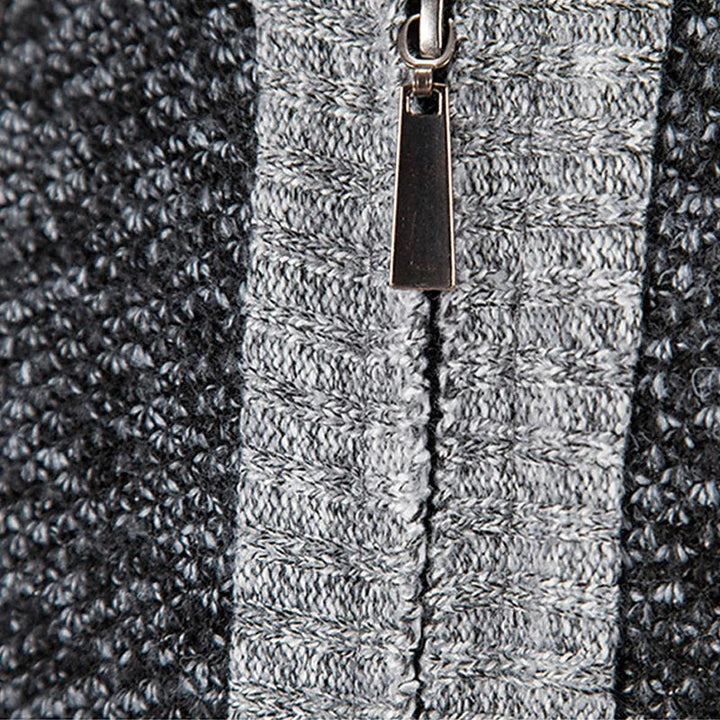 Wool Vest with Zip and Sweater - Leon-Light grey-S-State of Style