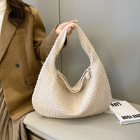 Woven Shoulder Bag - Camille-Beige-State of Style