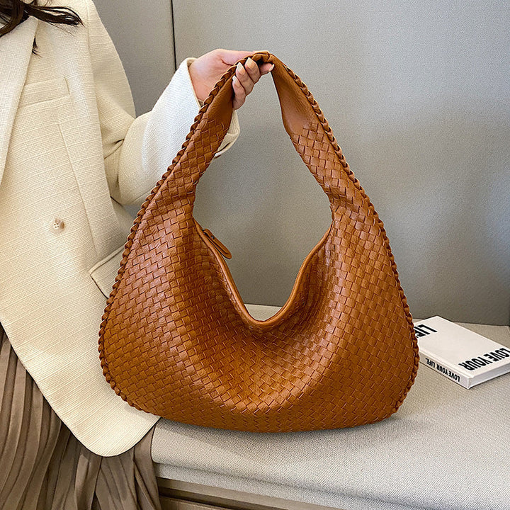 Woven Shoulder Bag - Camille-Brown-State of Style