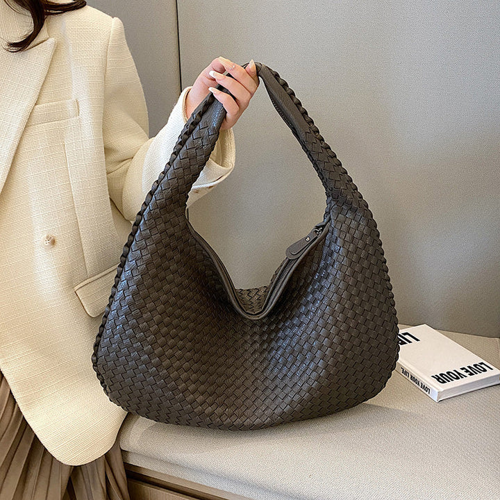 Woven Shoulder Bag - Camille-Grey-State of Style