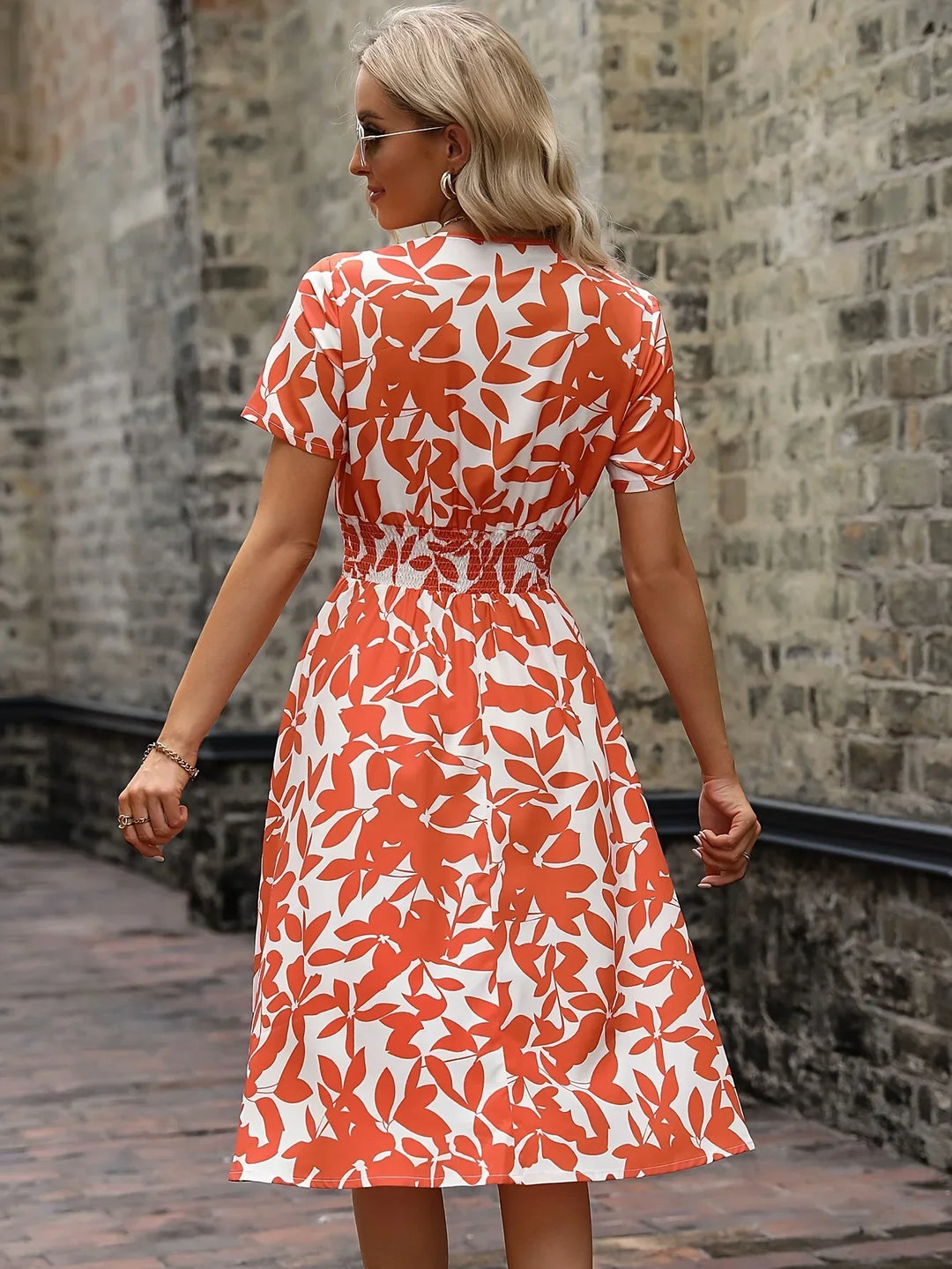 Wrap Dress with Floral Pattern | Livia | Fresh and Stylish-Black-M-State of Style