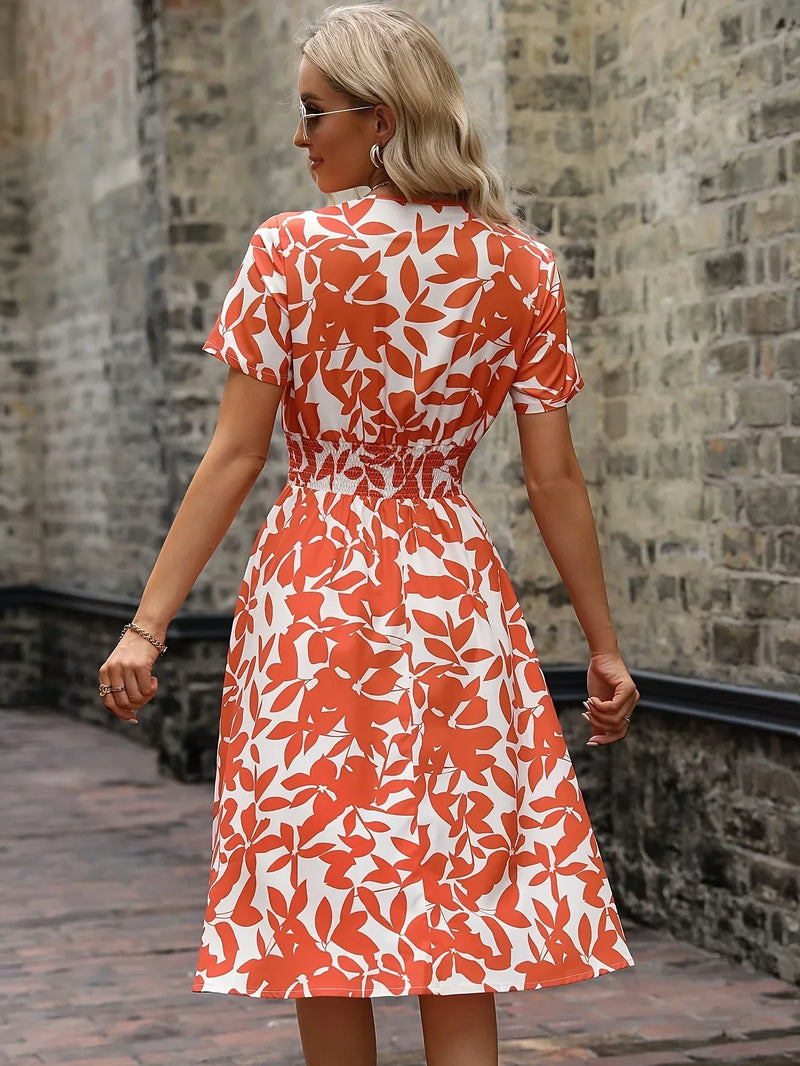 Wrap Dress with Floral Pattern | Livia | Fresh and Stylish-Black-M-State of Style