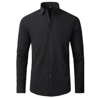 Wrinkle-Free Comfort Shirt | Stylish and Crease-Free - Lorenzo-Black-38-State of Style