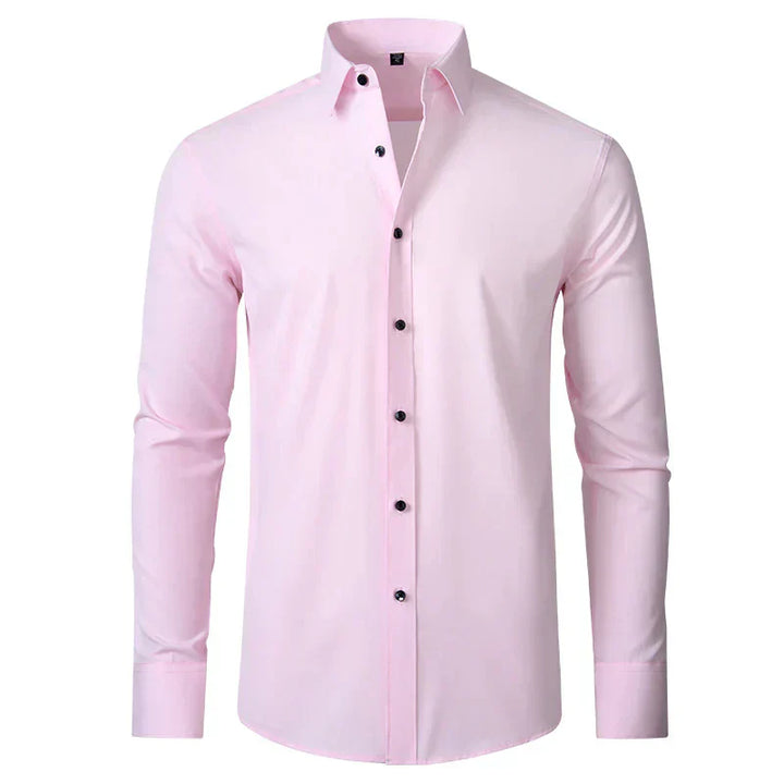 Wrinkle-Free Comfort Shirt | Stylish and Crease-Free - Lorenzo-Pink-38-State of Style