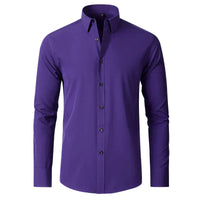 Wrinkle-Free Comfort Shirt | Stylish and Crease-Free - Lorenzo-Purple-38-State of Style